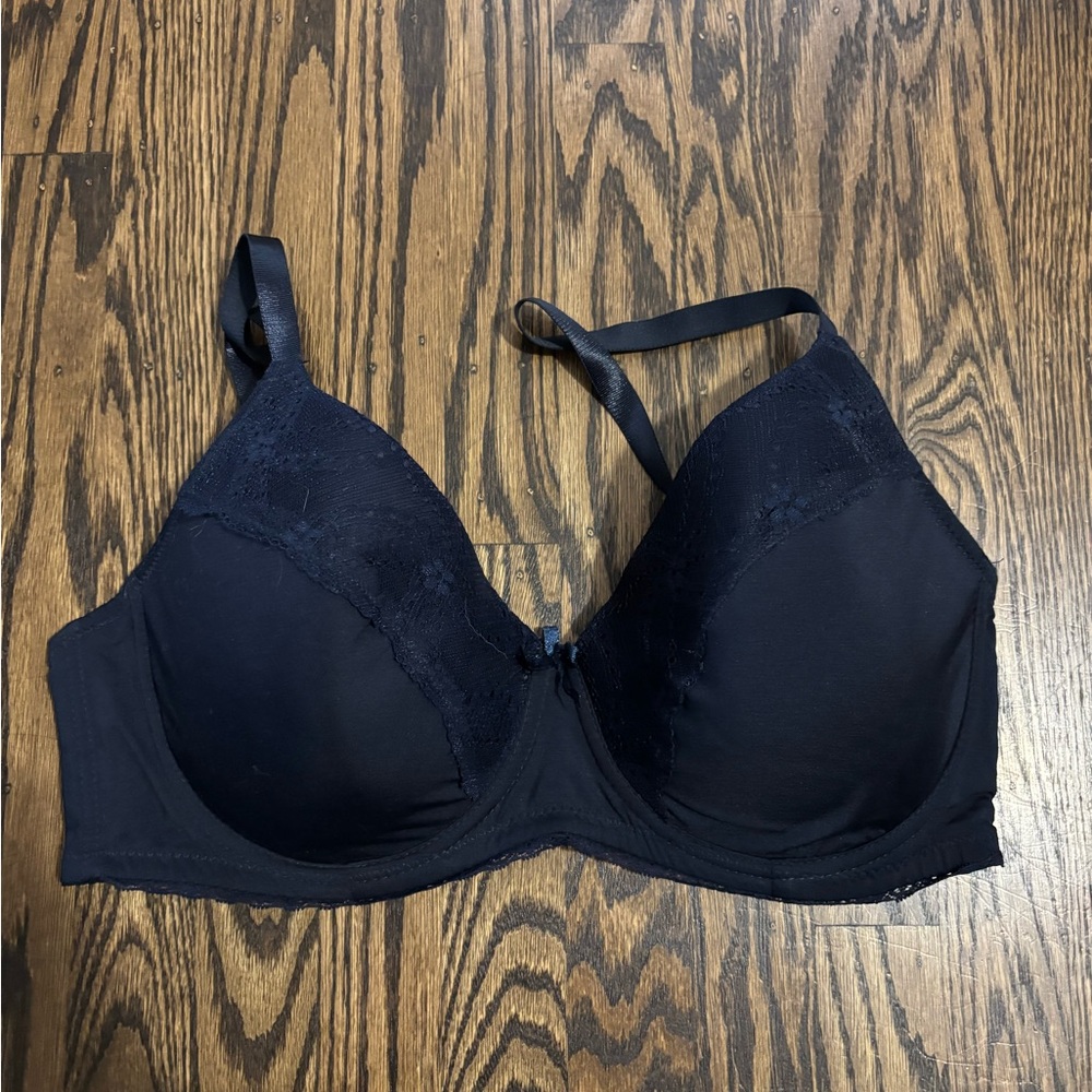 Laura Ashley Black Underwire padded T-Shirt Bra 40DD